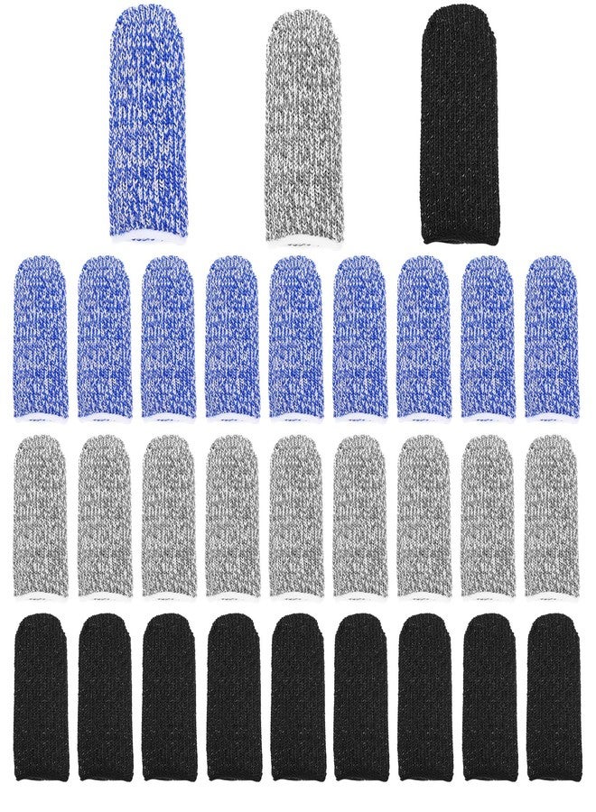 Thrymme 30 Pack Finger Guards for Cutting, Finger Covers for Cuts Anti-Slip Kitchen Work Guards, Level 5 Thumb & Fingertip Protection (Three Colors) - Image 1